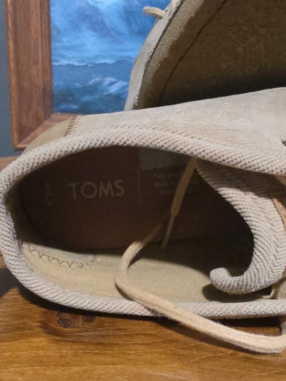Toms Women's Chukka Boots in Tan Canvas, W 8.5